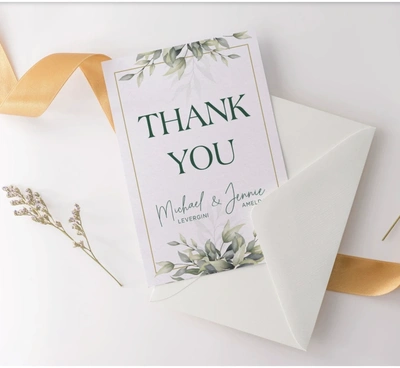  Wedding Thank You Cards 